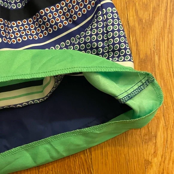 Janie and Jack Blue & Green Satin Dot Long PuffSleeve Bow Dress, Size 3-6Months - Picture 5 of 5